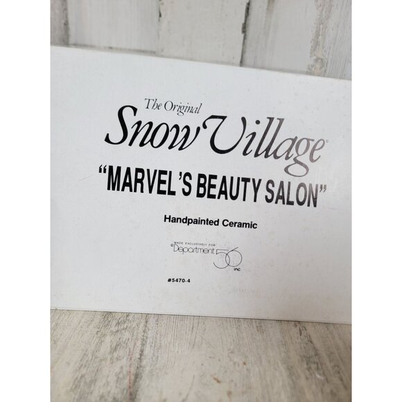 Dept 56 54704 Marvel's beauty salon Snow village accessory Xmas - Picture 8 of 8